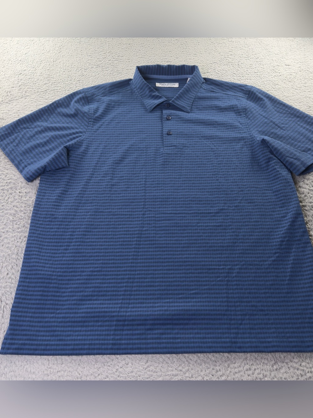 Tommy Bahama The Bahama Coast Polo Shirt Mens Large Blue Striped Preppy Casual - Picture 2 of 10